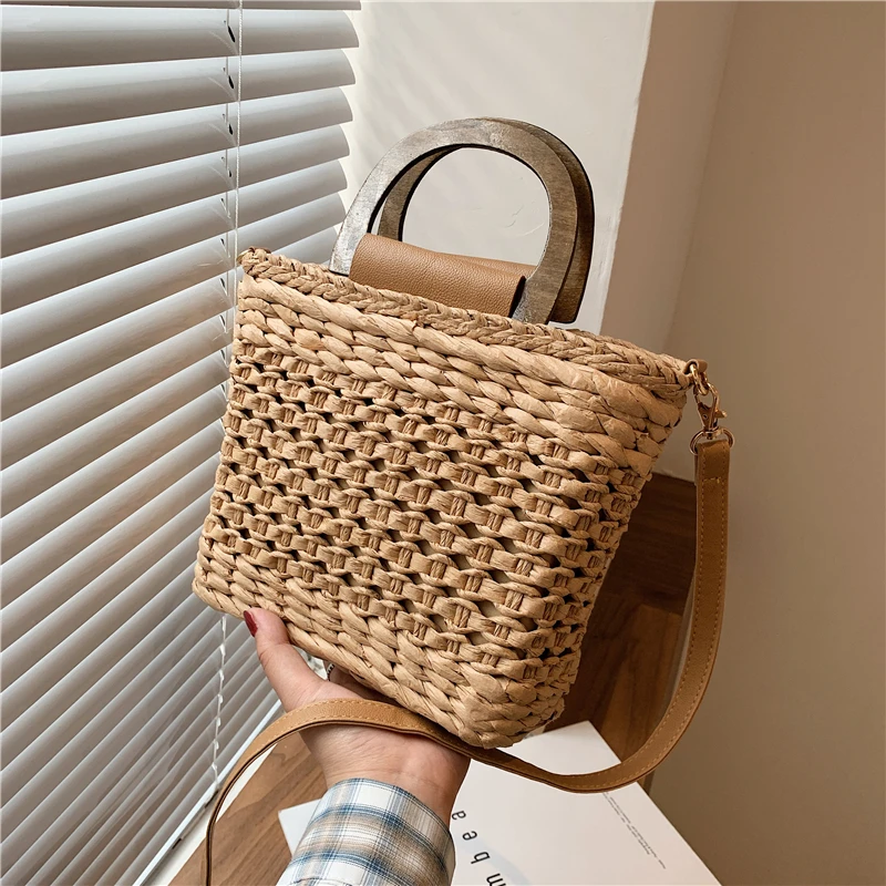 

Fashion Straw Handbag Purses Women Crossbody Bags 2021 New Luxury Designer Ladies Shoulder Messenger Bags Casual Totes Qualited