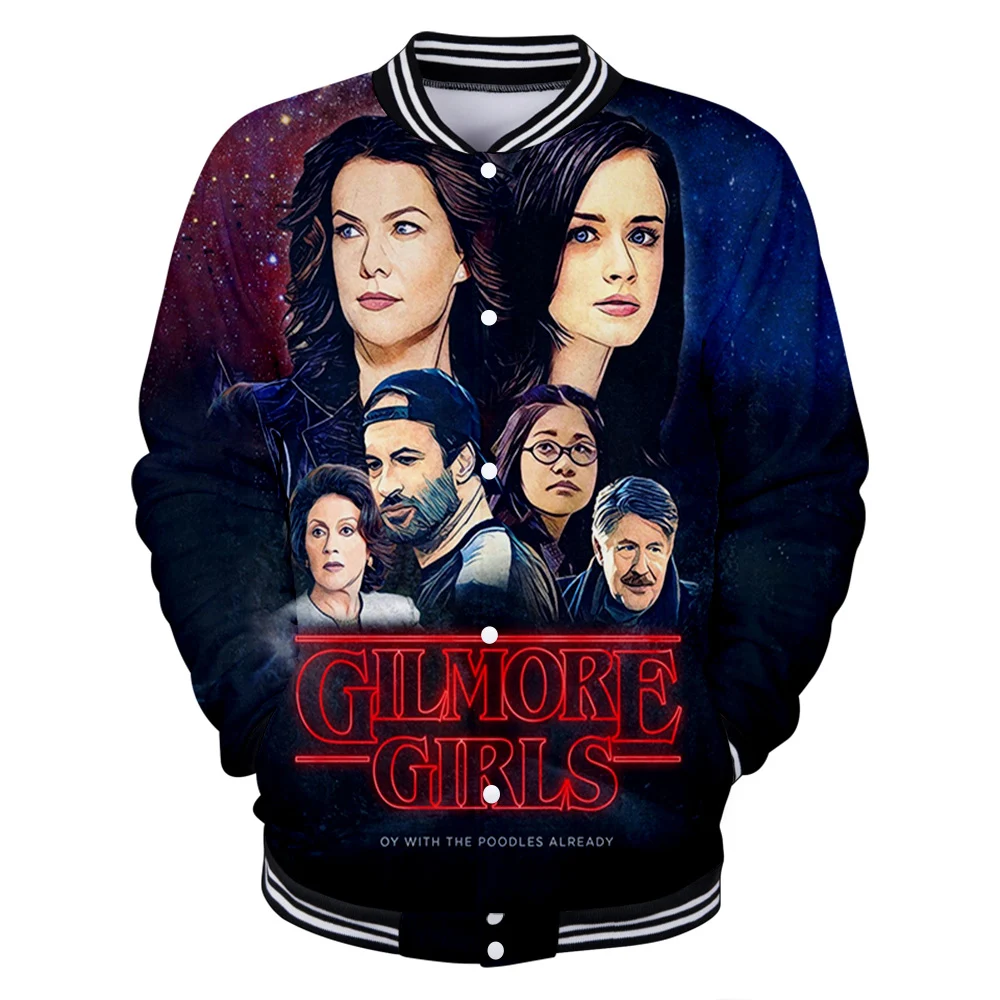 

Gilmore Girls American Family Ethics Drama Men/women Baseball Jacket 3D Fashion V-neck New Winter Streetwear Outerwear Coat