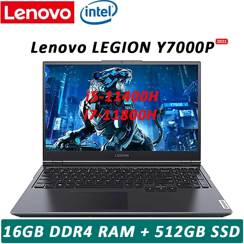 Lenovo Legion Y7000P 2021 15.6inch Gaming Laptop Intel i5-11400H/i7-11800H Geforce RTX 165Hz High Refresh Rate IPS Full Screen