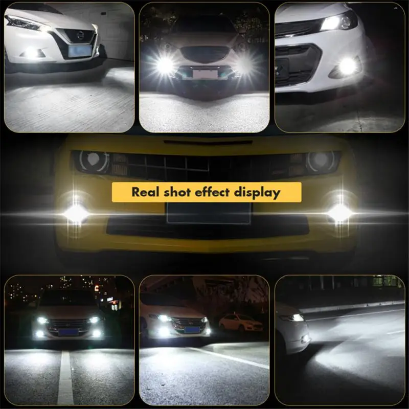 

2 Pcs V8 Series H11 Led Fog Light Bulbs 1860 High Power CSP Chips 6500K Xenon White DRL Chip Play And Plug Car Accessories