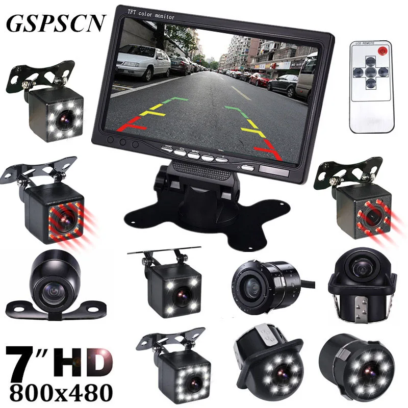 Автомобильная парковочная система GSPSCN инфракрасная камера заднего вида с