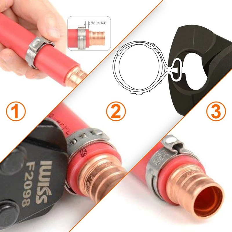 Зажим для шланга из нержавеющей стали 80 шт. 6-23 6 мм набор зажимов бесступенчатые