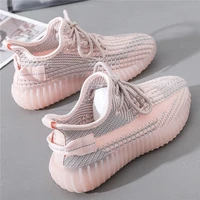 korean fashion mesh breathable women shoes coconut fly woven casual running sneakers daddy sports lightweight vulcanized shoes