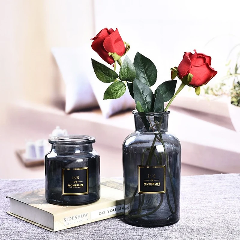 Ваза домашний декор стеклянные вазы эстетические аксессуары для украшения