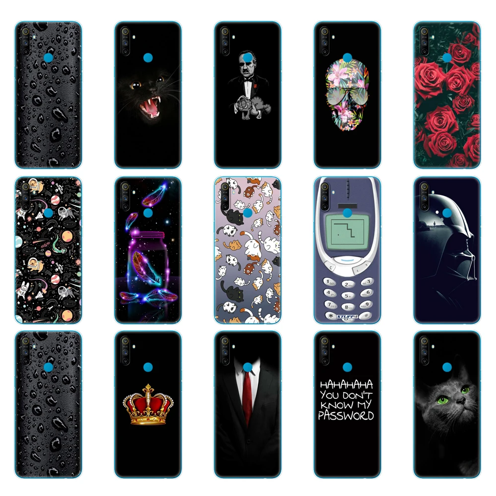 Силиконовый чехол для Realme C3 с рисунком мягкий телефона из ТПУ OPPO RMX2020 RealmeC3