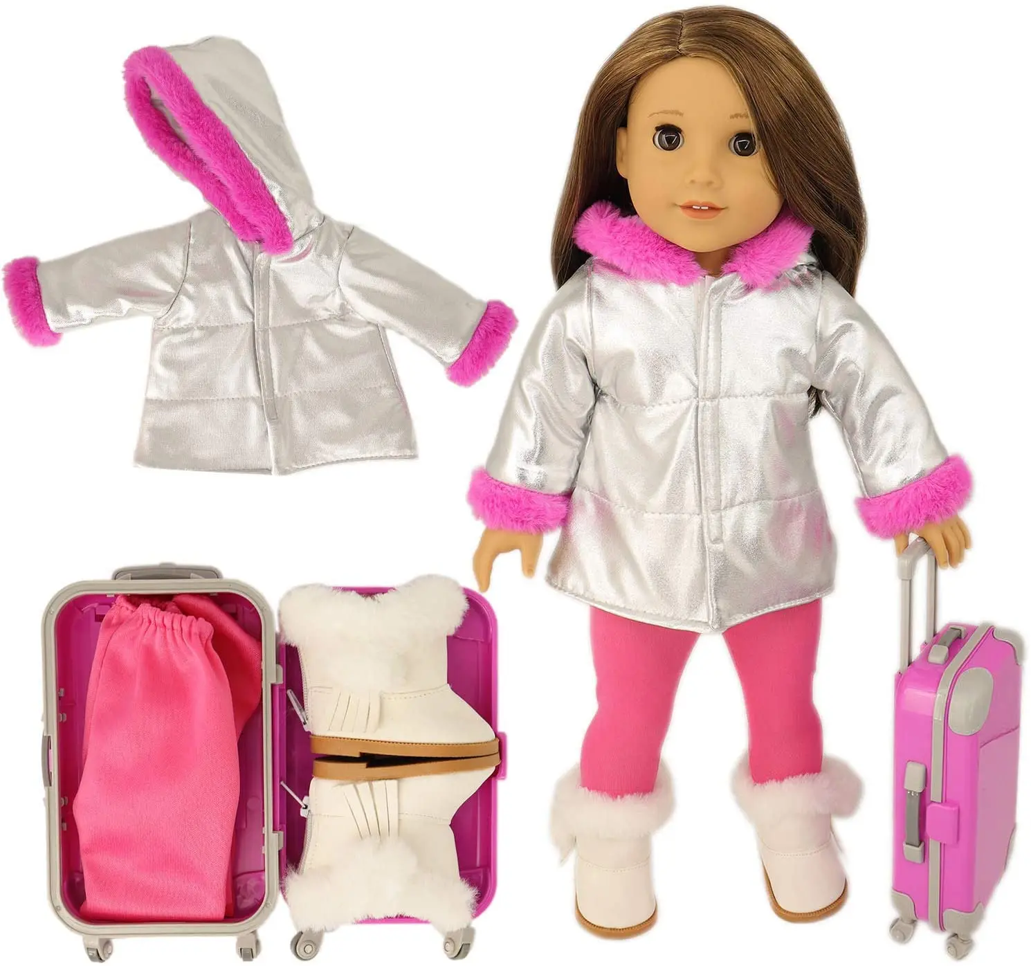 Коллекция 2021 года американская кукла Дневник для путешествий пуховик леггинсы и
