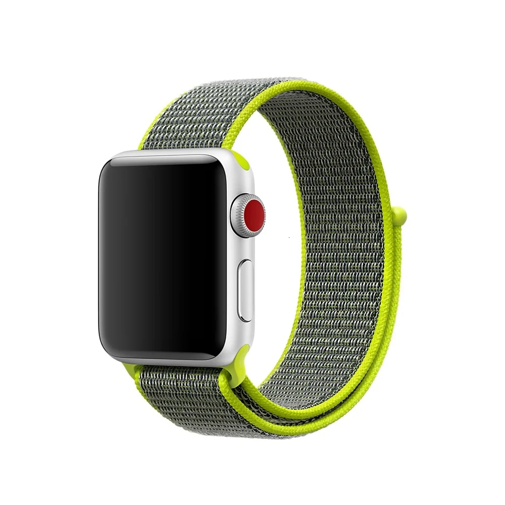 Обновленная Спортивная петля для apple watch серии 5 4 3 2 1 ремешок для iwatch 44 мм 40 мм 38 мм 42 мм двухслойный тканый нейлоновый Воздухопроницаемый