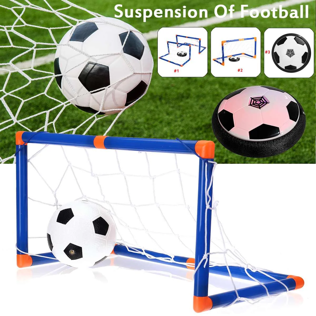 

Air Power Football Toys Hover Soccer Toy Play Indoor/Outdoor Games Internal Electric Universal USB Charging Suspension Football