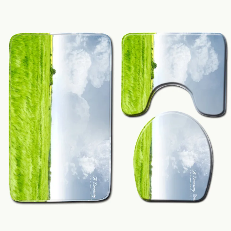 Zeegle натуральный узор ковры Нескользящие Коврики для Ванная комната душа ковер 3