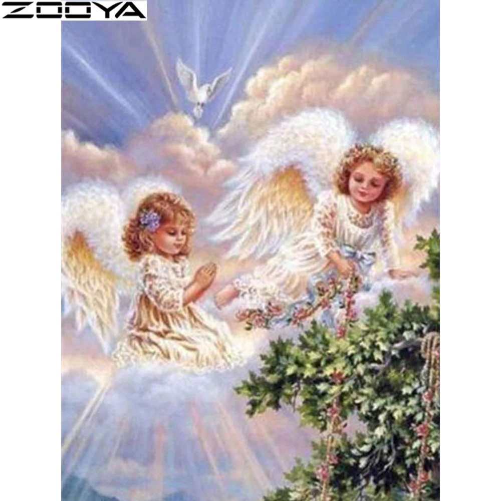 CH001-7 ZOOYA DIY 5D алмазная живопись, стразы, картины, алмазная вышивка, ангелы, распродажа, полный набор алмазной мозаики, наборы для домашнего декора CH001 - Цвет: CH001-7