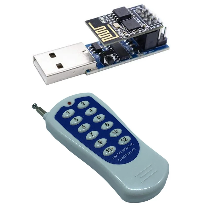 

Top USB для ESP8266 ESP-01 Серийный беспроводной приемопередатчик с 1000 м беспроводным 12 клавишами 315 МГц Частотный переключатель пульт дистанционног...