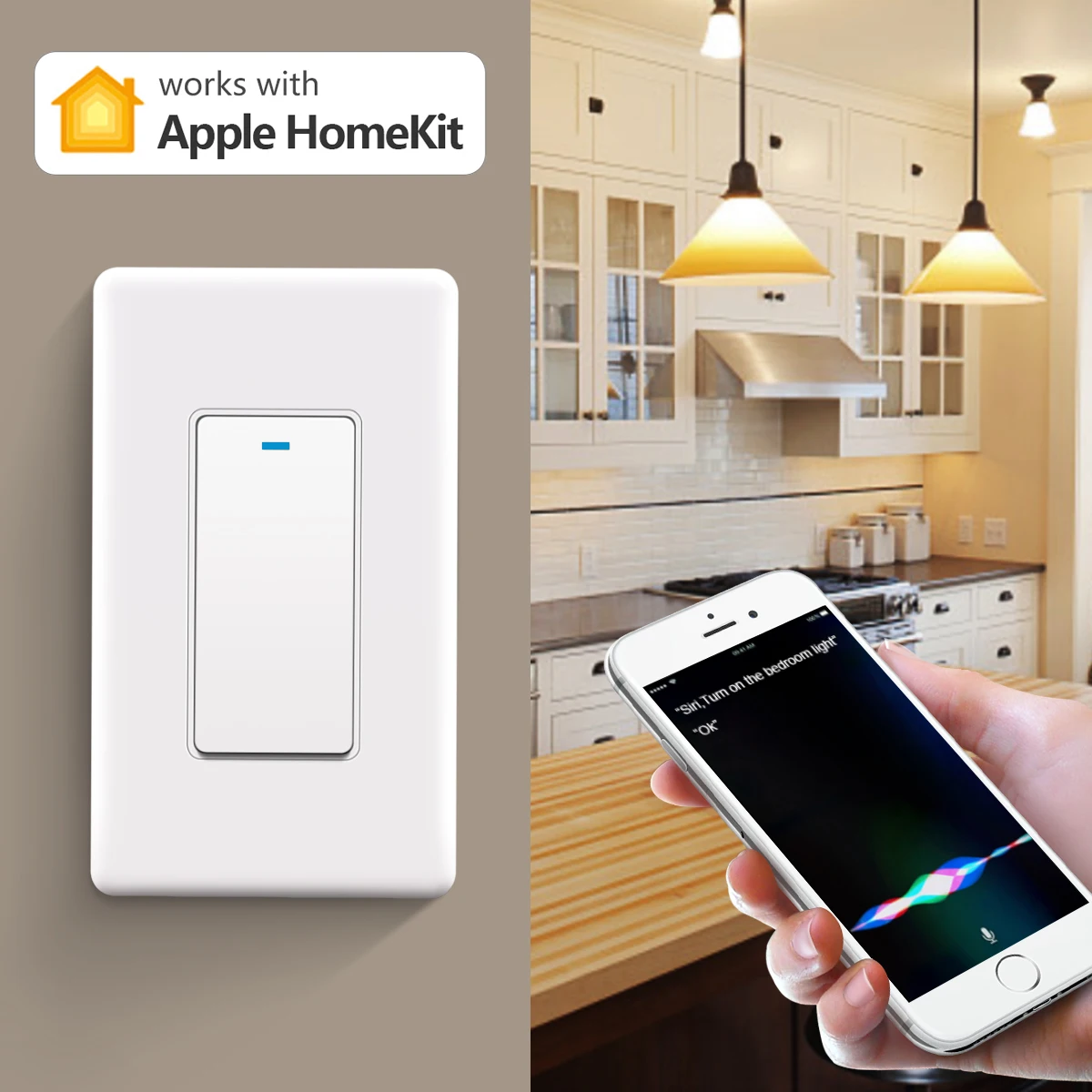 Homekit Siri голос Управление США умный дом Интеллектуальный переключатель Wi Fi