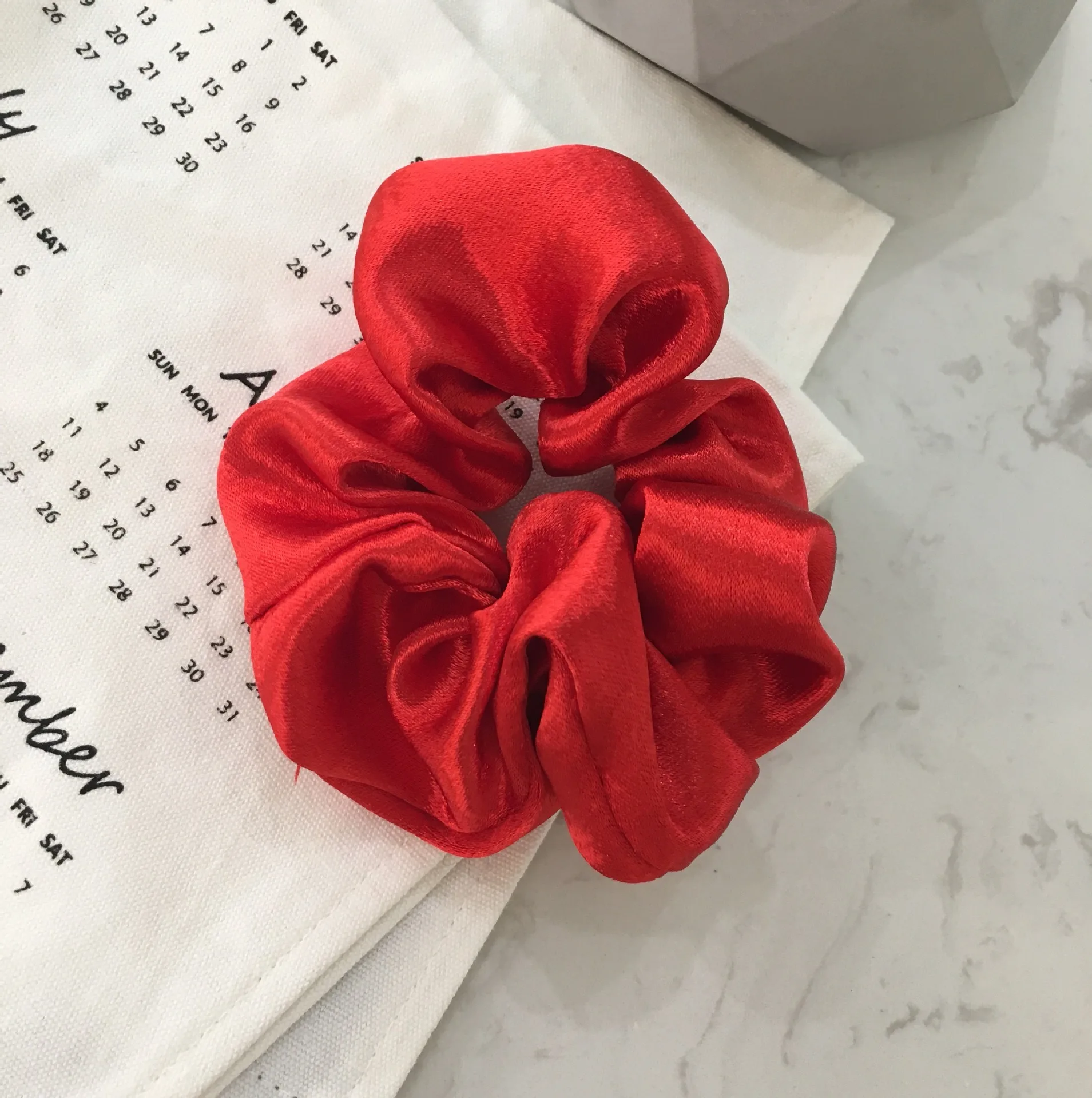 Атласные Ретро Регулируемые эластичные резинки для волос ткань яркий цвет