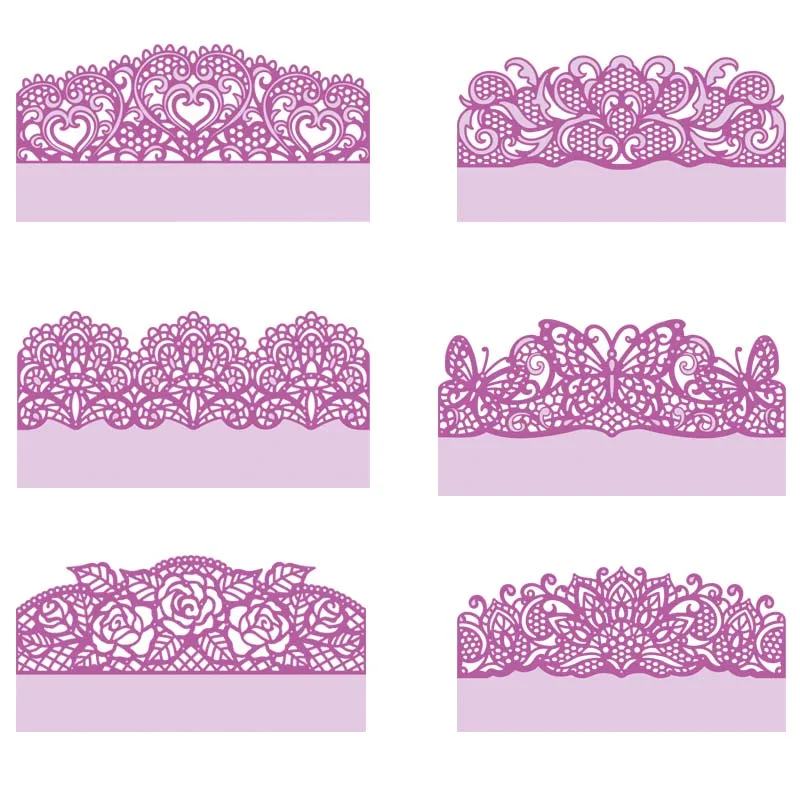 2020 металлические Вырубные штампы 6 шт. кружевные высечки для скрапбукинга бумаги