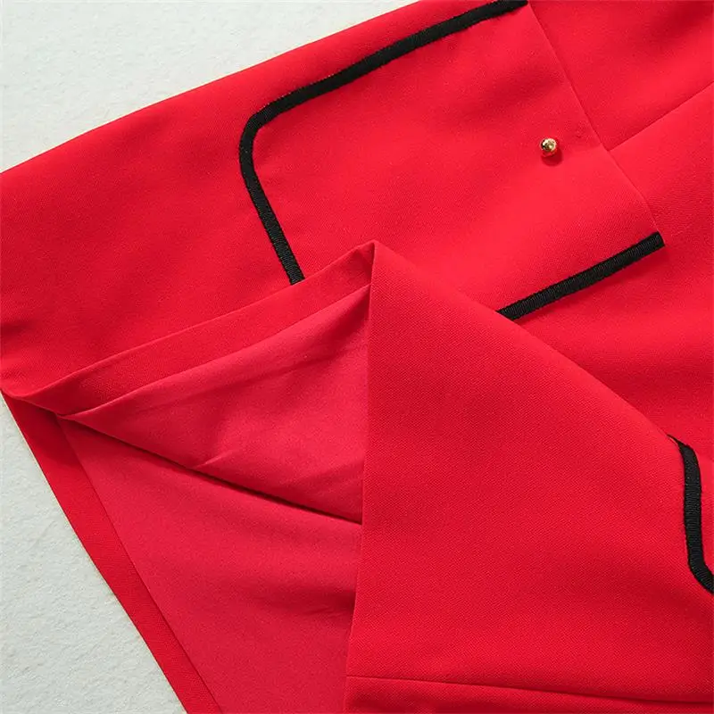 

HIGH QUALITY New Fashion 2019 Designer Skirt Set Women's Color Block Jacket And Skirt Sets Ladies Suit NP0768A