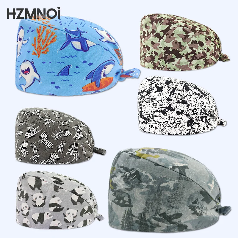 

2021 New Four Seasons Universal Female Nurse Cap Surgeon Surgical Cap Dental Surgical Cap Unisex Beauty Salon Chef Scrub Cap