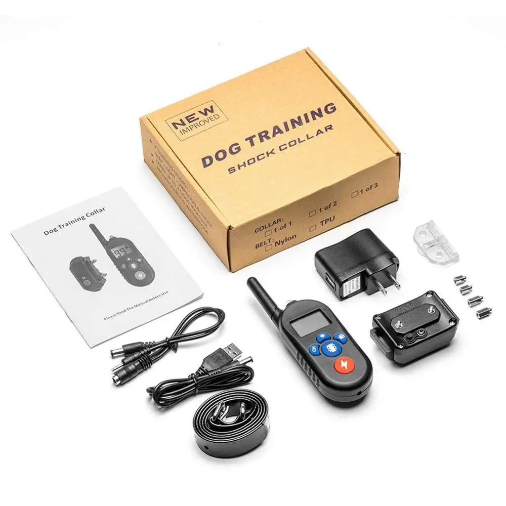 

800m Electric Dog Training Trainer Collar Pet Remote Control Waterproof Rechargeable for All Size Shock Vibration Sound