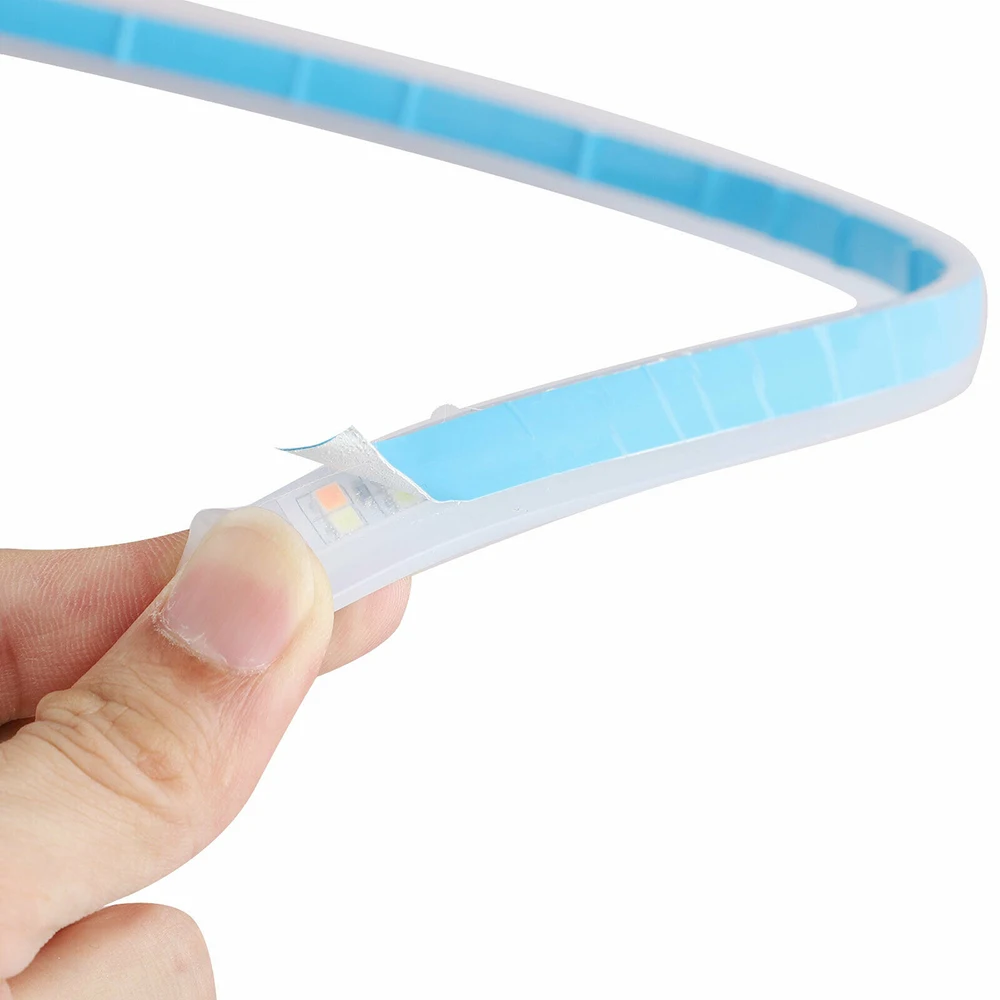 2 шт. DRL светодиодный гибкая трубка Стиль динамический Габаритные огни белый