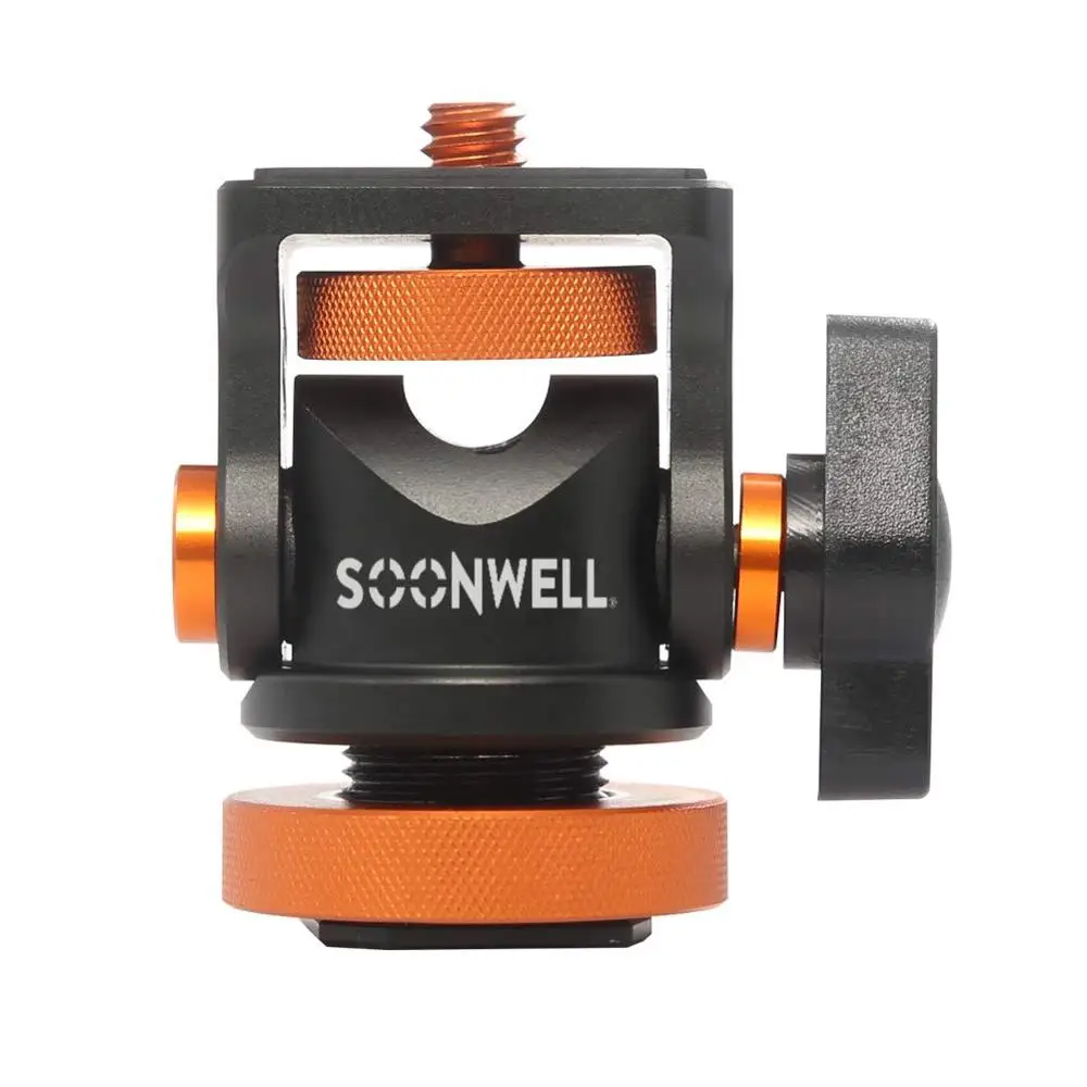 Мини шариковая головка переходник для крепления внешней вспышки 1/4 дюйма Винт с