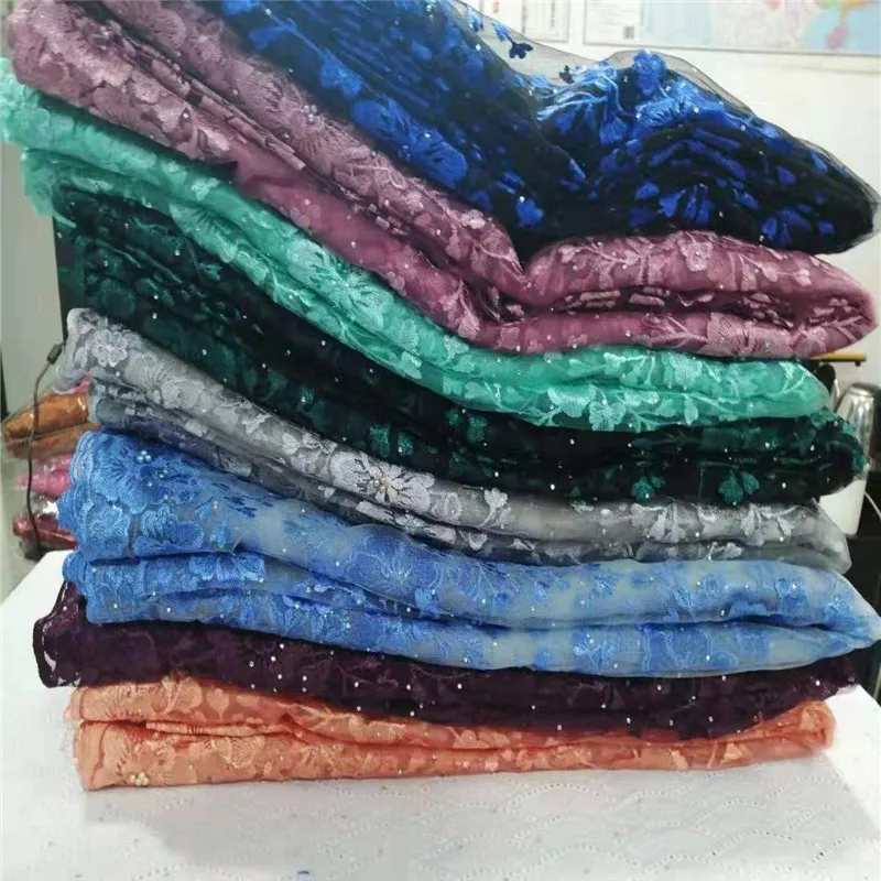 Королевский синий Высокое качественная французская кружевная ткань 2020