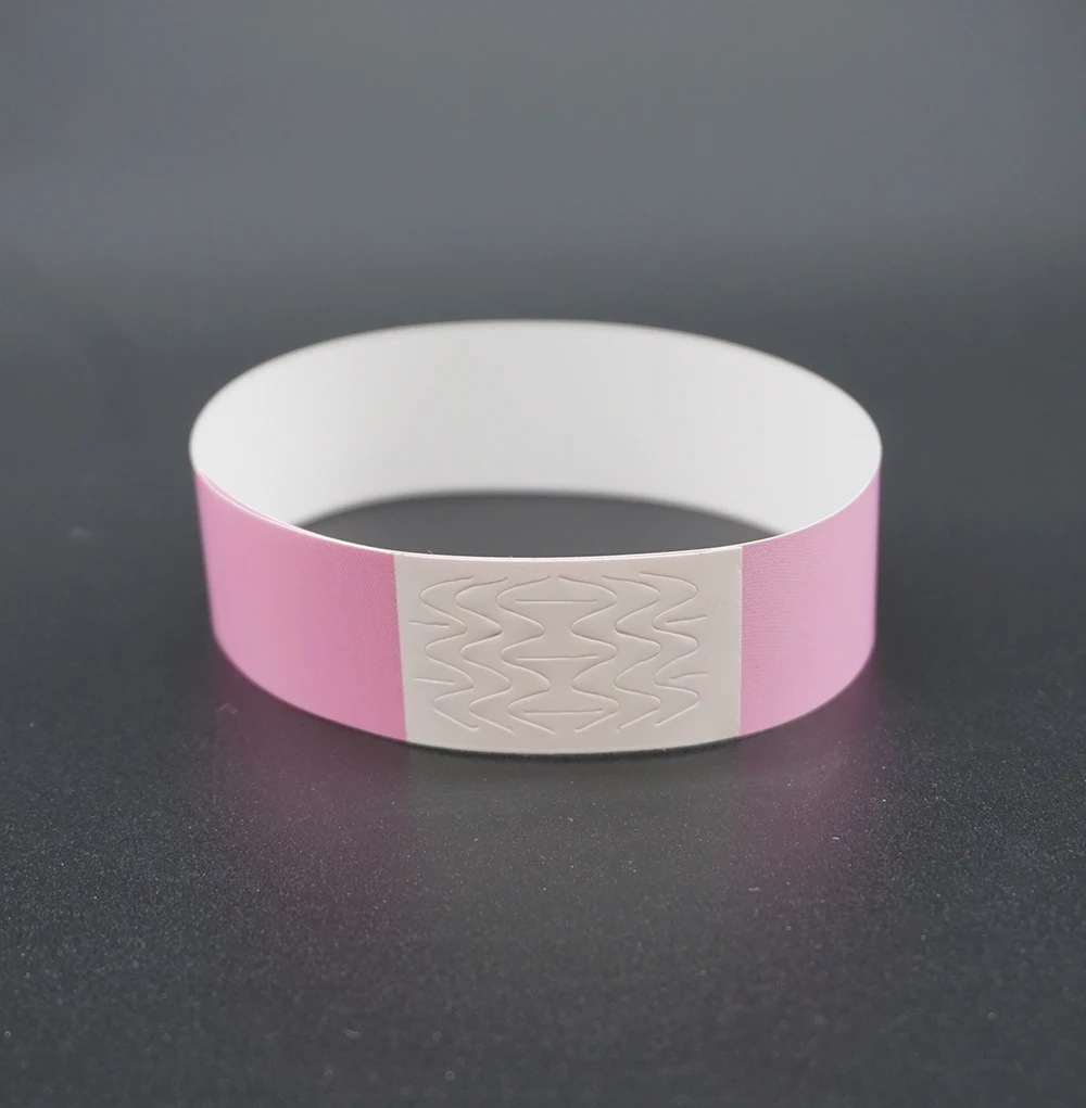 Браслеты из синтетической бумаги для мероприятий бумажные браслеты - Цвет: Pink