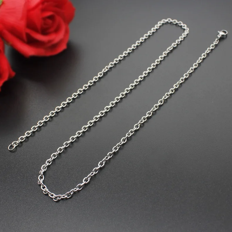 Ожерелье из звеньев нержавеющей стали серебряного цвета для мужчин и женщин