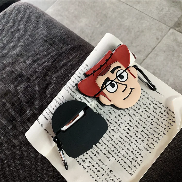3D милая игрушка история Базз Вуди Лайтер головной убор чехол для Apple Airpods 1 2 Силиконовый Мультфильм защитный чехол для Earpods чехол