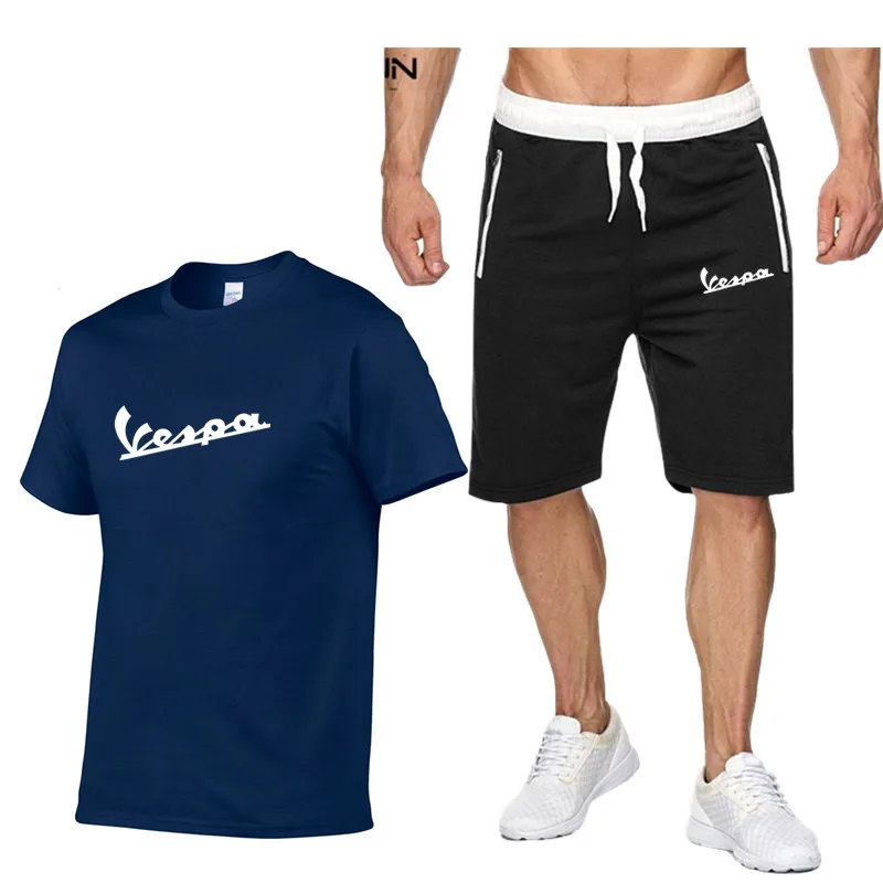 Мужской повседневный спортивный костюм Vespa комплект из 2 предметов футболка и