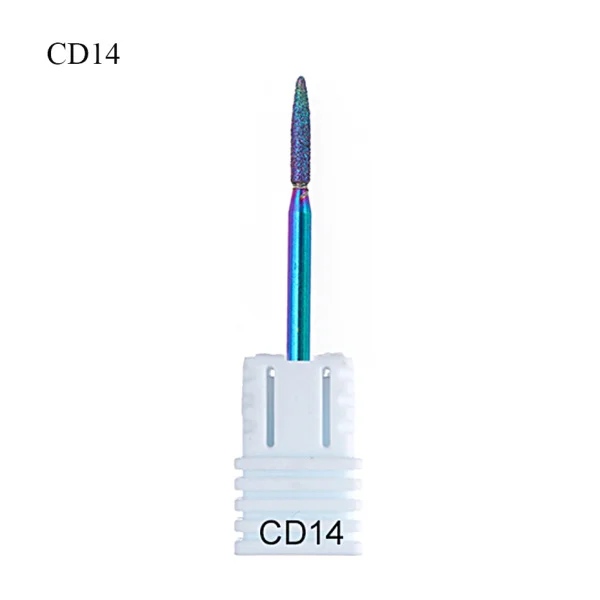 CD14 1 шт. электрические сверла для ногтей радужные алмазные фрезы для маникюра аксессуары роторные инструменты для дизайна ногтей LACD01-27-1 - Цвет: CD14