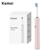 kemei ultra sonic whitening electric toothbrush one charge for 110 days 42000 vpm 3 modes rechargeable toothbrush for adults