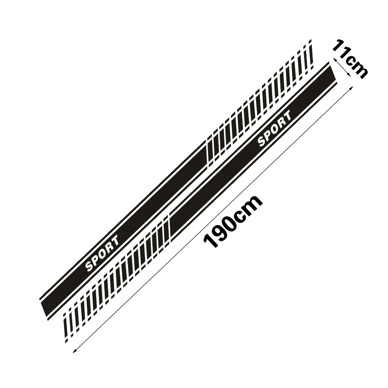 Автомобильные боковые полосы юбки графическая виниловая наклейка наклейки для
