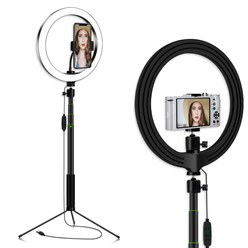 10 дюймовый кольцевой светильник с подставкой для штатива держатель телефона