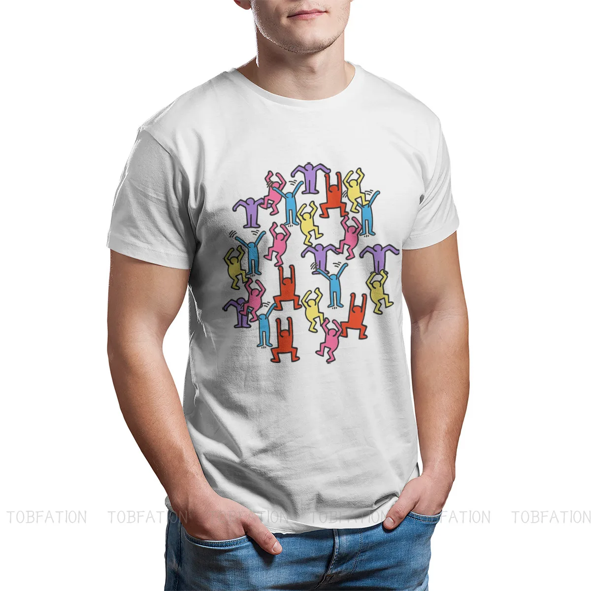KH печати стены искусства много танцевальная Для мужчин футболка Графический