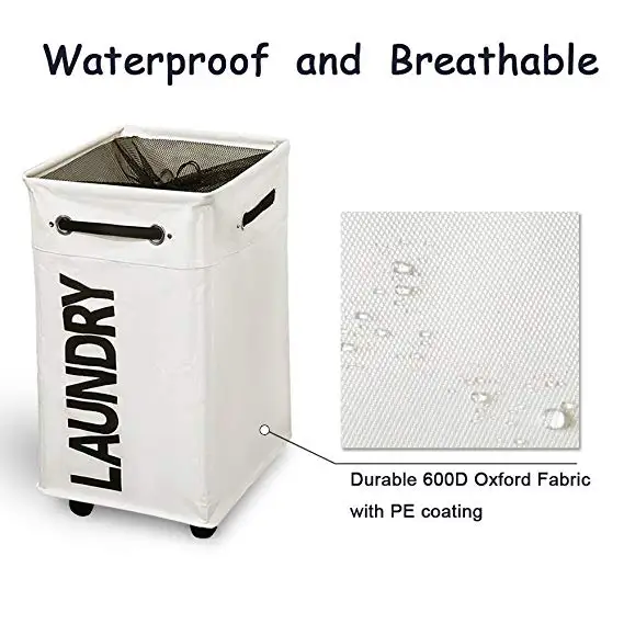 Складные роликовые корзины для белья с колесами водонепроницаемые и складные