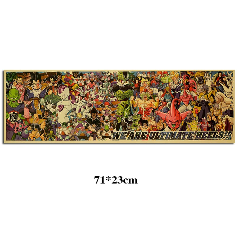 H06 71x23cm 1 шт. 51,5x36 см Dragon Ball Постер Мультфильма фильма крафт Бумага ретро постер на стену Стикеры декоративная роспись украшение дома - Цвет: H06 71x23cm