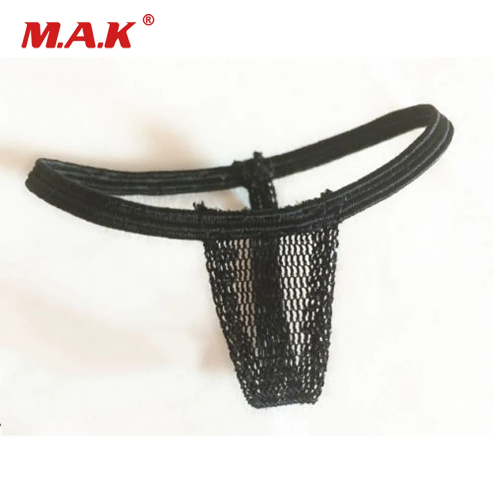 

1/6 Scale Female Sexy Mesh Briefs g-string underwear Black Underpants Thong For 12'' Female Figures Dolls