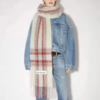 2021ac new scarf women multicolor fringed nordic cashmere plaid warm color ac plaid long shawl scarf christmas scarf wholsale