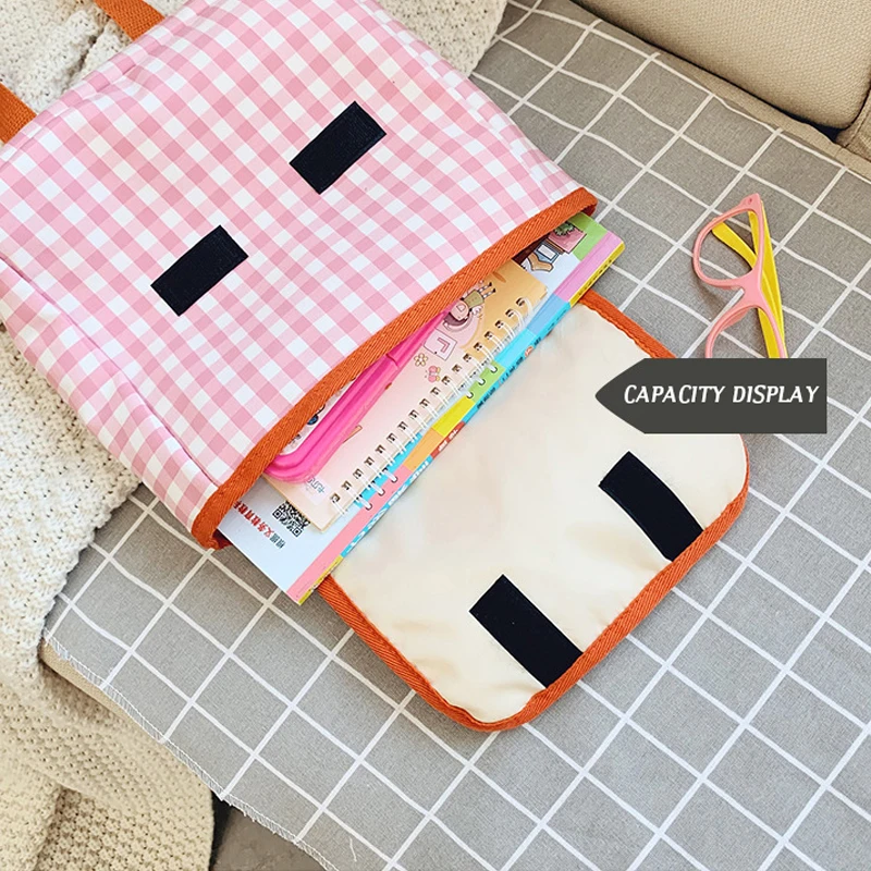 

GOPLUS 2021 New Fashion Kawaii Children School Plaid Bags Kids Backpack Boys Girls School Bags Mini Backpack Book Bag For Travel