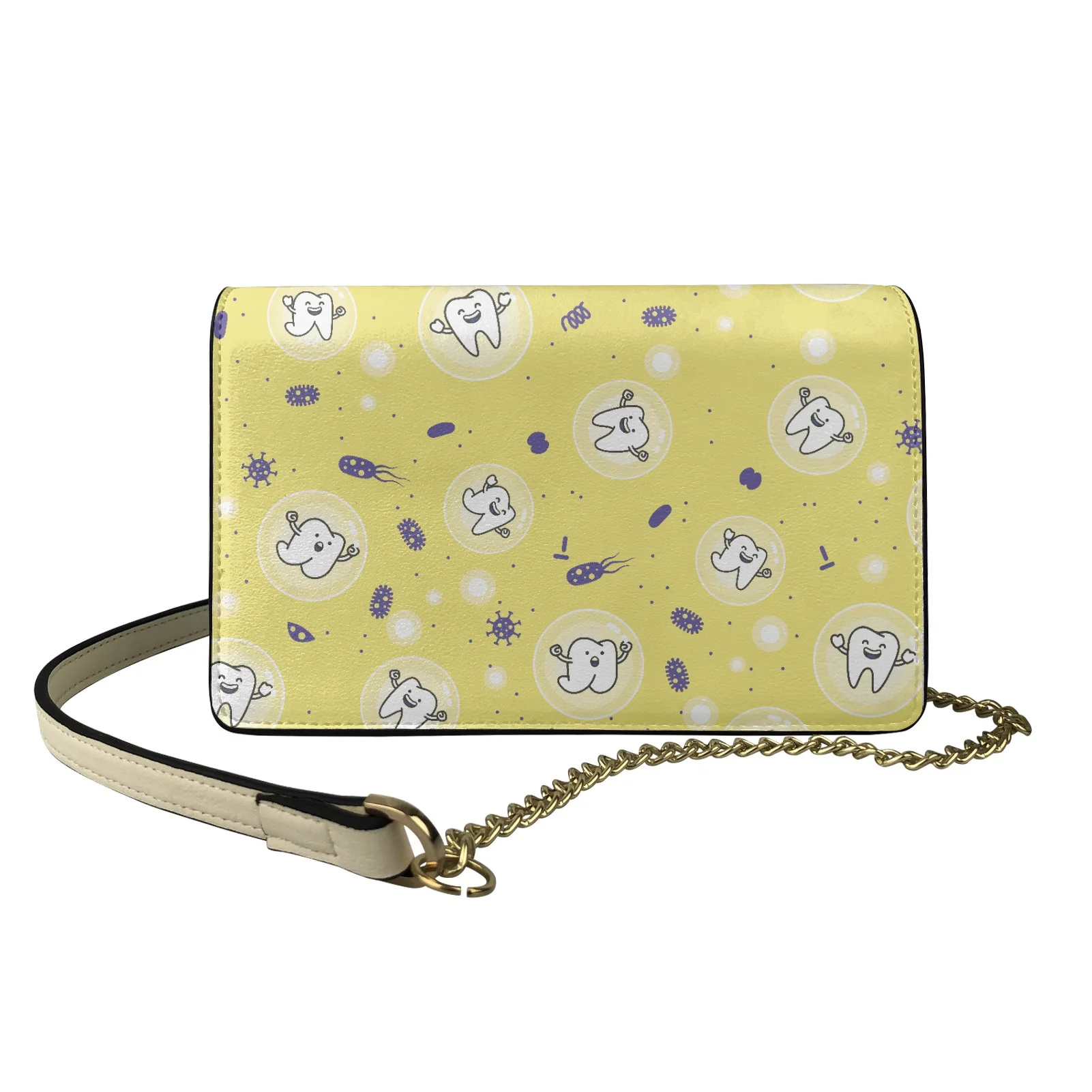 

Creative Teeth Printed Women Chain Bags Luxury Ladies Travel Crossbody Bag Casual Office Girls Shoulder Bags Woman Bag Offer