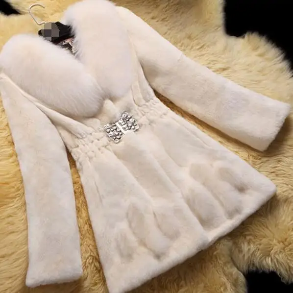 6XL Large Size Women's Fur Coat 2019 Winter New Women Artificial Fox Long Section Leisure Mink DF868 | Женская одежда
