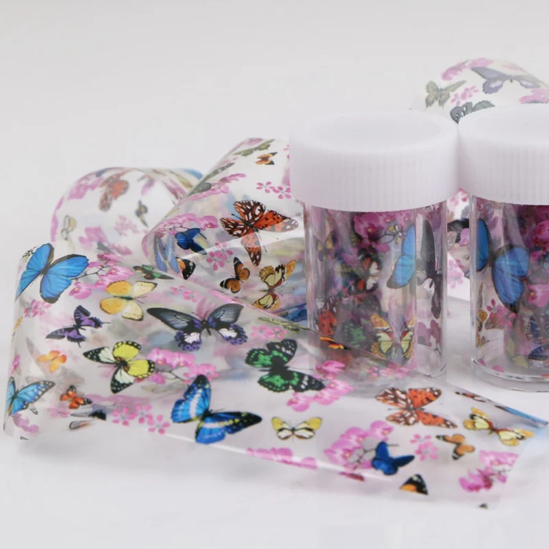 Переводные фольги для дизайна ногтей наклейки декорации сделай сам Бабочка