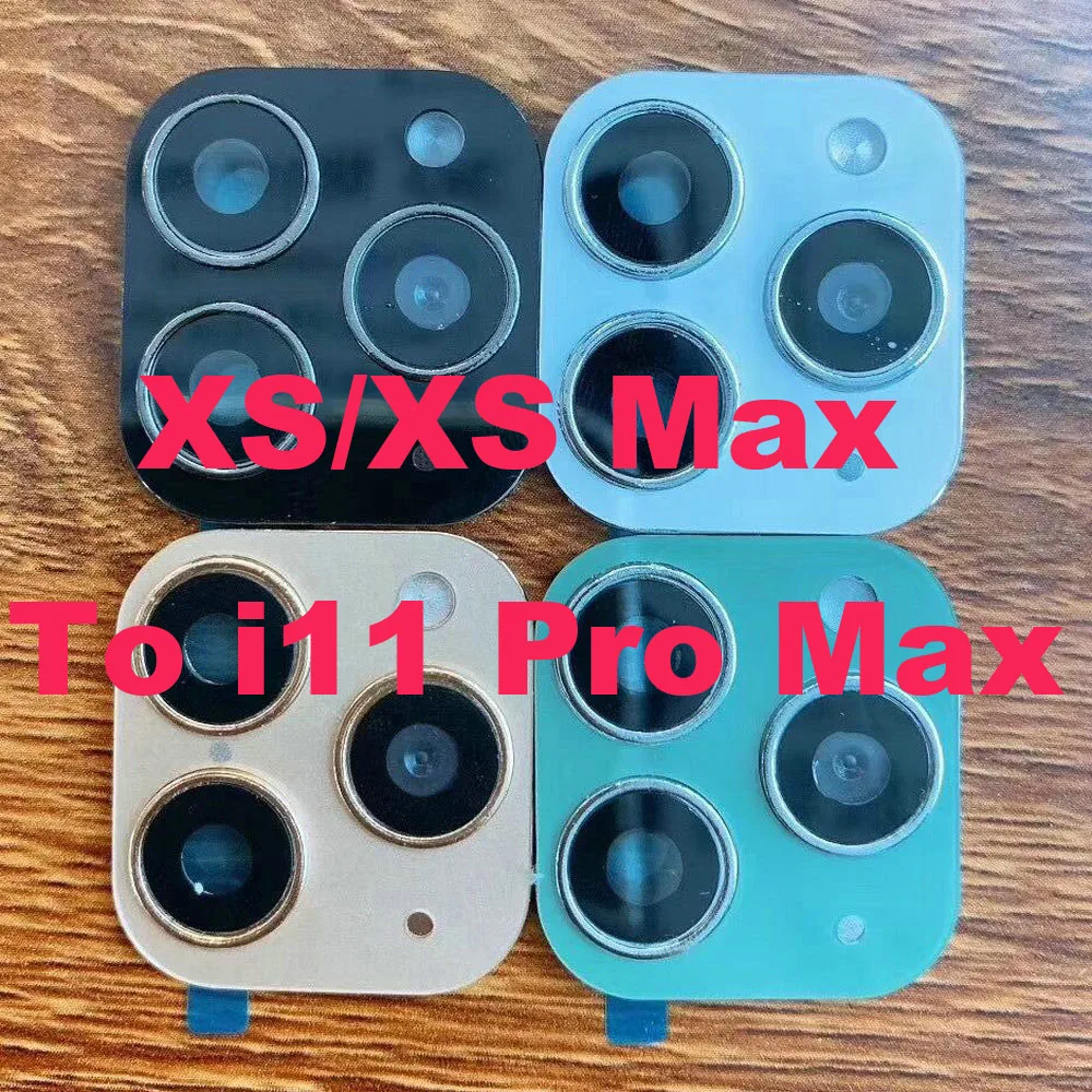 100 шт./лот для iPhone X XS Max поворот на 11 Pro задняя камера объектив изменение закаленное