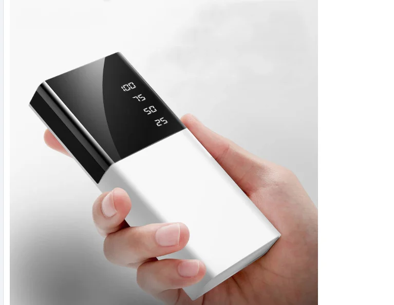 Лидер продаж портативный внешний аккумулятор 10000 мАч с 2 USB портами и ЖК дисплеем