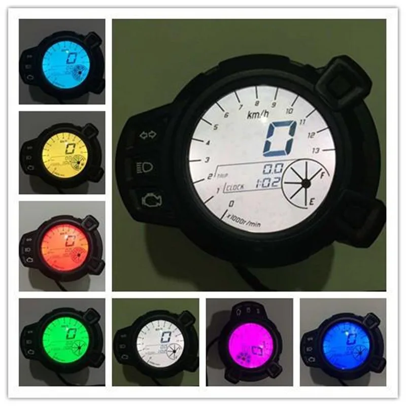 

12V Waterproof Motorcycle Multi function LED display instrument Fuel gauge Tachometer Speedometer clocks For BWM 125 accessory