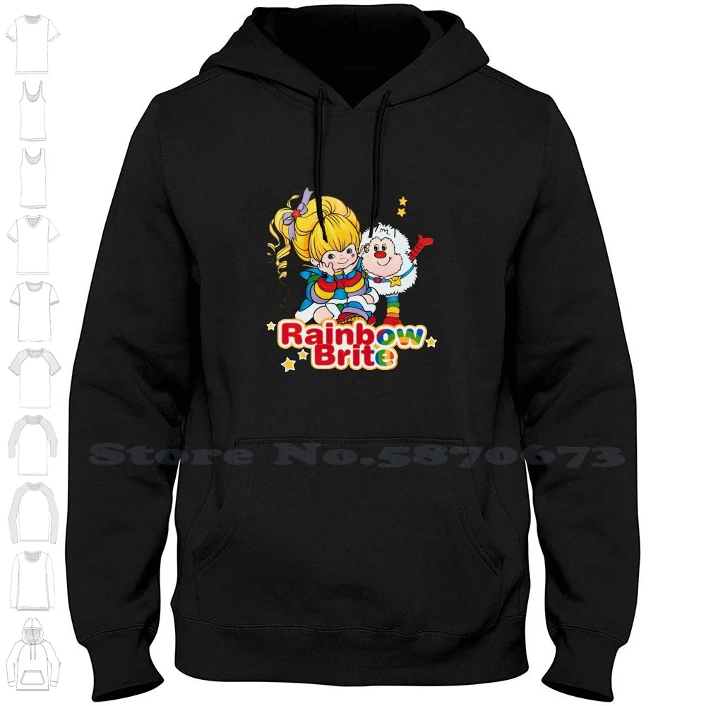 

Толстовка Rainbow Brite с длинным рукавом, толстовка Rainbow Brite Q, милый Ностальгический рисунок клубники, для детей в возрасте 60-90 секунд