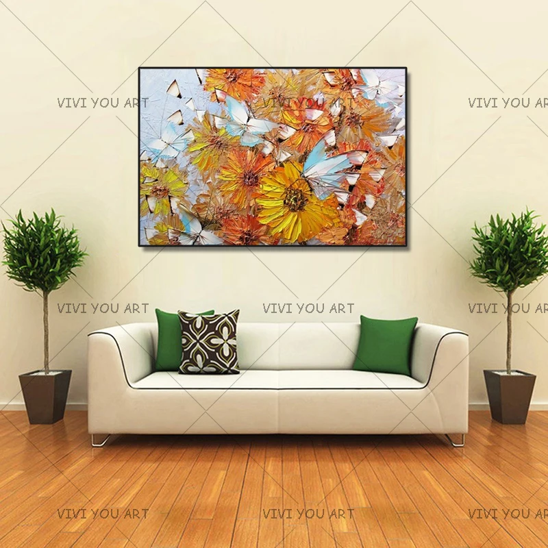 Ручная работа современная абстрактная декоративная картина в виде бабочки