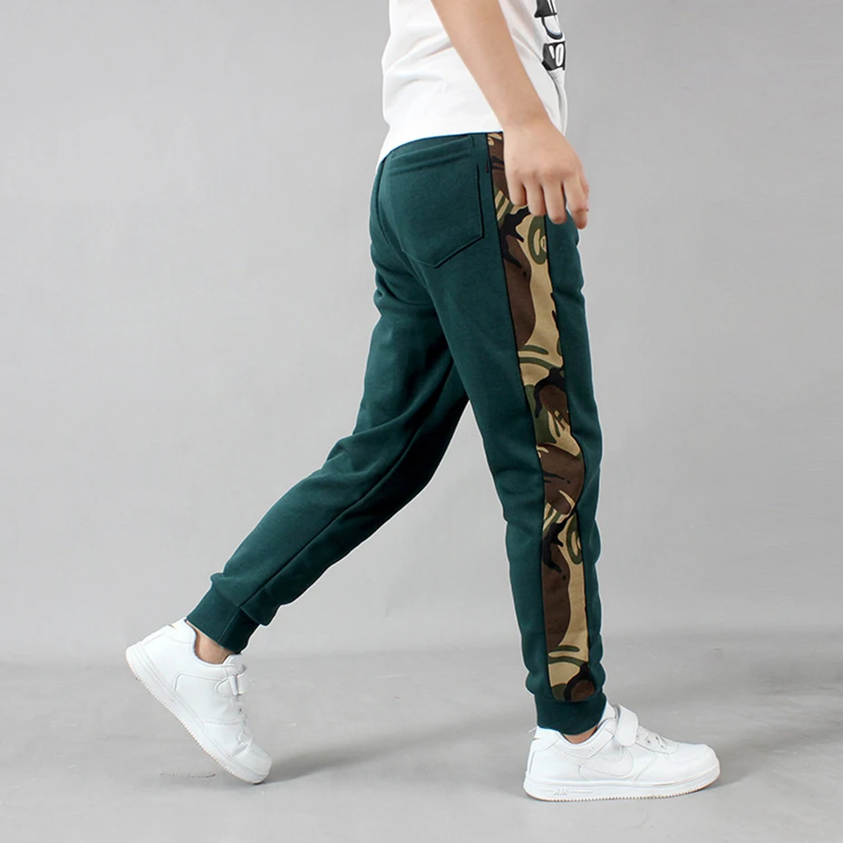 Штаны для мальчиков камуфляжные полосатые спортивные штаны детские с буквенным