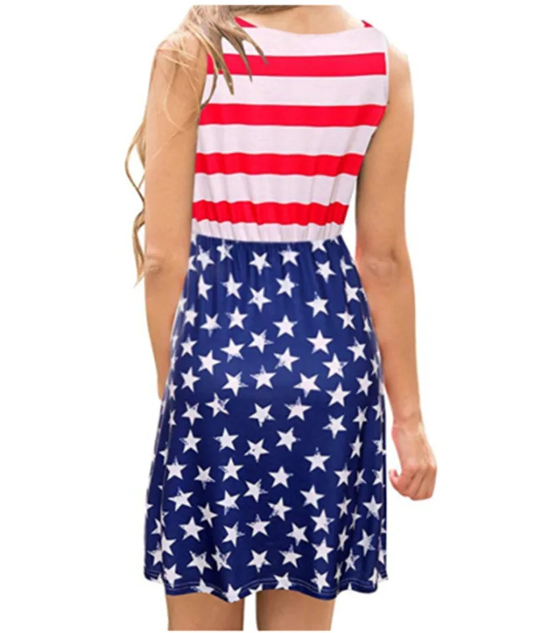 

Sexy round neck sleeveless print dress for women