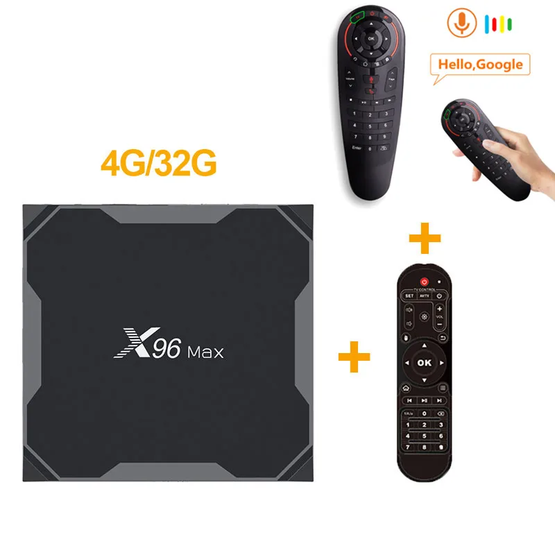 Android 8,1 ТВ приставка X96 MAX Amlogic S905X2 4 ГБ 32 ГБ 64 Гб ТВ приставка 2,4G и 5 ГГц Wifi 1000 м H.265 4 к медиаплеер смарт-бокс PK T95Q - Цвет: 4G32G Add G30