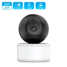 ANBIUX 3MP Wifi IP Camera Indoor 1536P Ai Human Detect Two-way Audio Smart Home Security Camera 10M IR Night Vision Mini Camera
